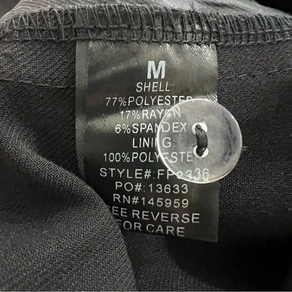 Dress Forum Black Wide Leg Dress Pants Medium - Picture 6 of 7